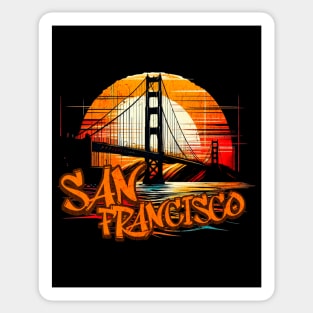 Golden Gate Bridge San Francisco Graffiti Design Sticker